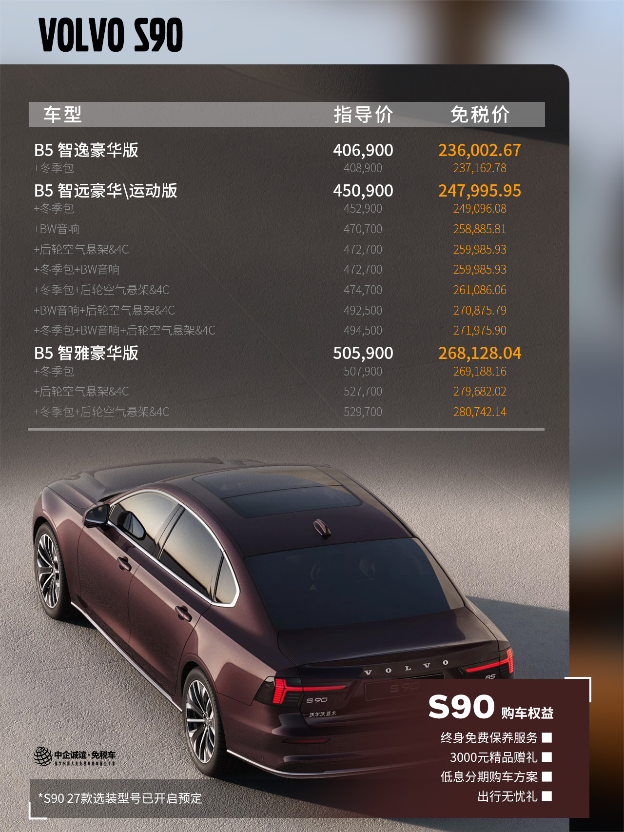 中企诚谊留学生免税车
